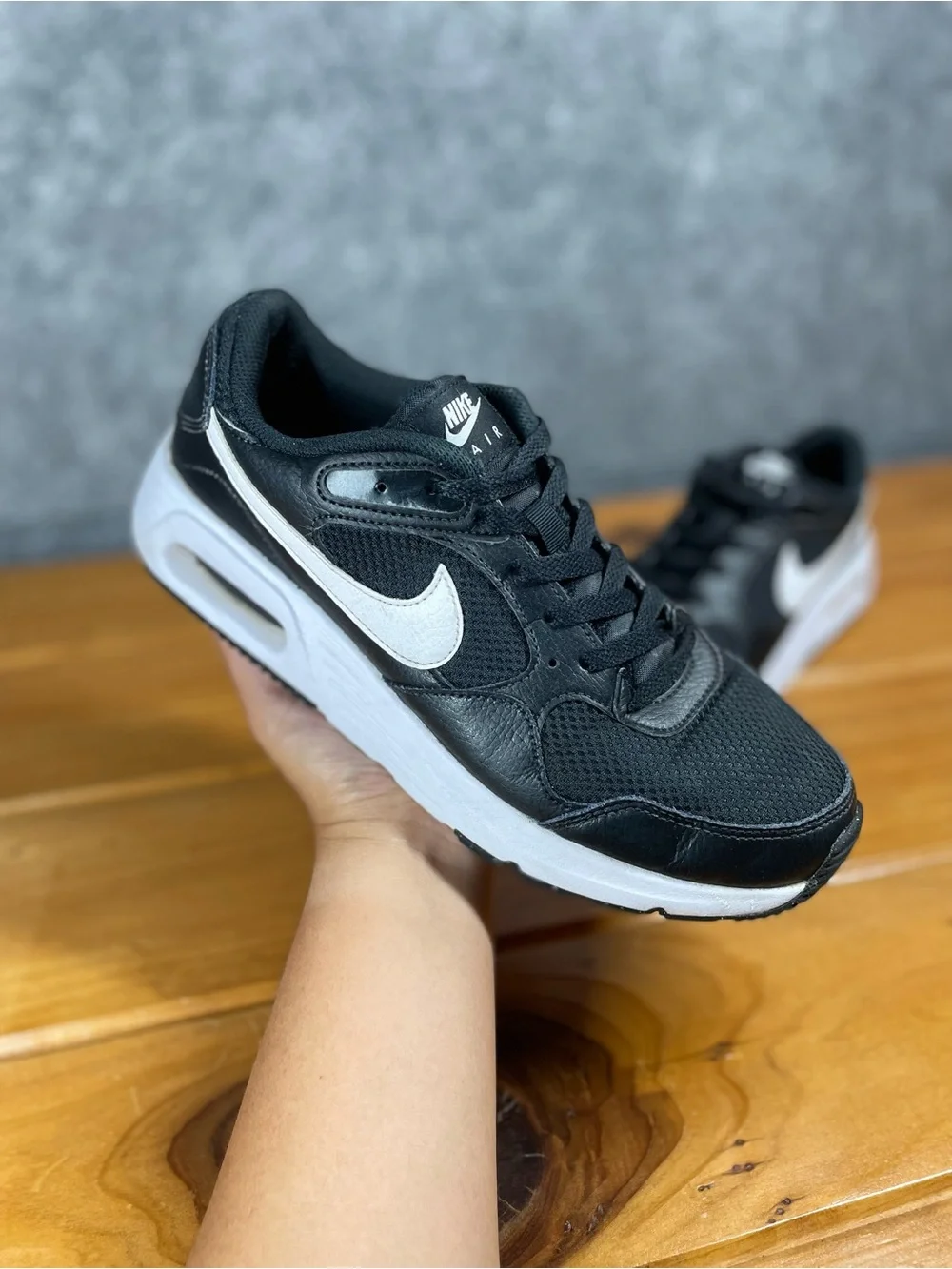 Nike Air Max SC Mens Size 8 Black White Low Top Running Walking Shoes CW4555-002